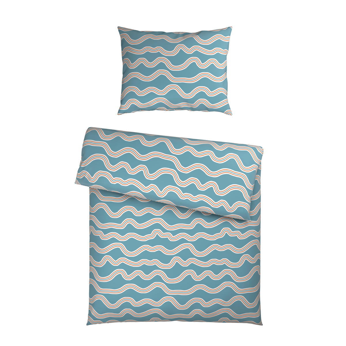 BETTWÄSCHE Satin 140/220 cm  - Hellblau, Textil (140/220cm) - Novel