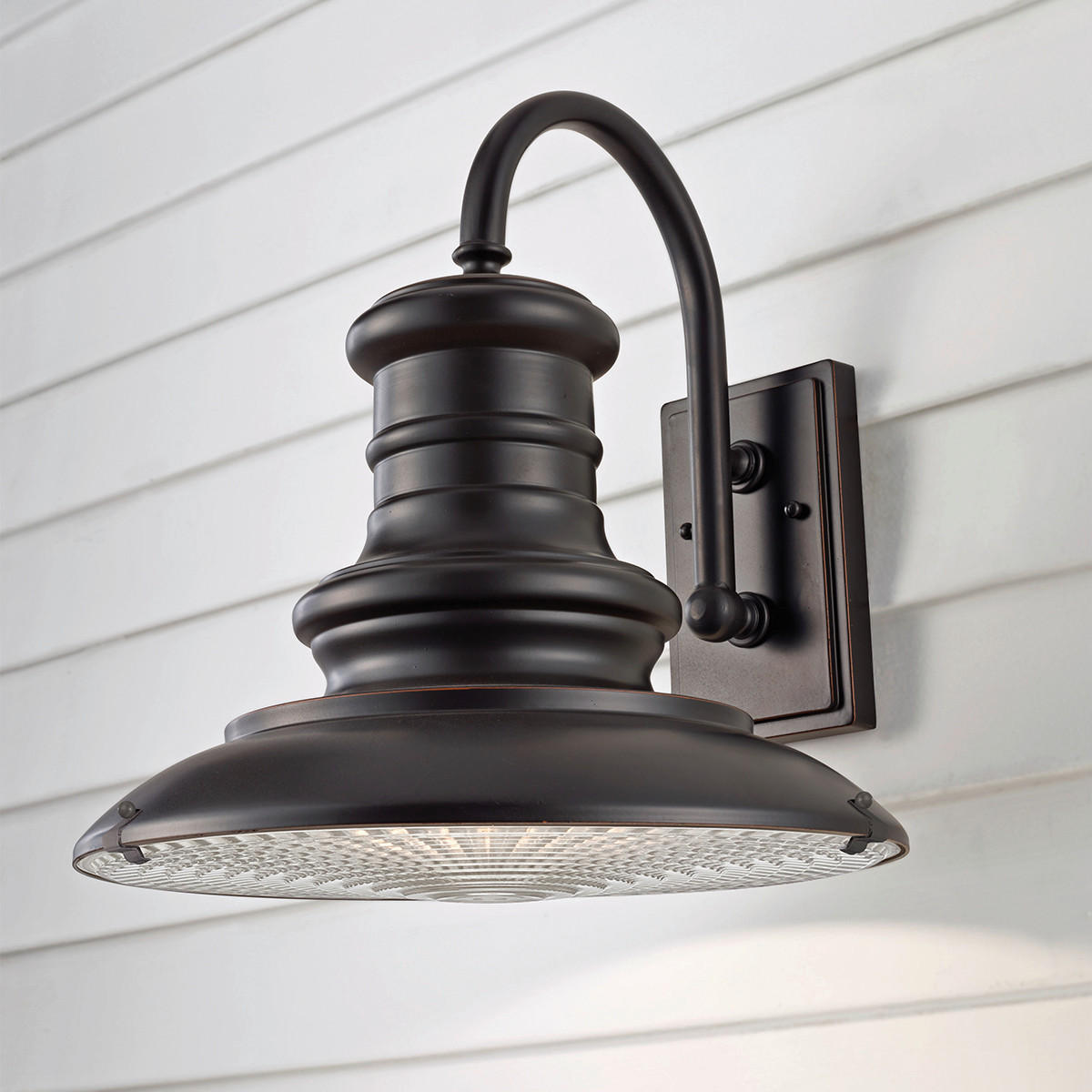 AUSSENWANDLEUCHTE - Bronzefarben, Konventionell, Glas/Metall (38.1 /39.7/42.2cm) - Elstead Lighting