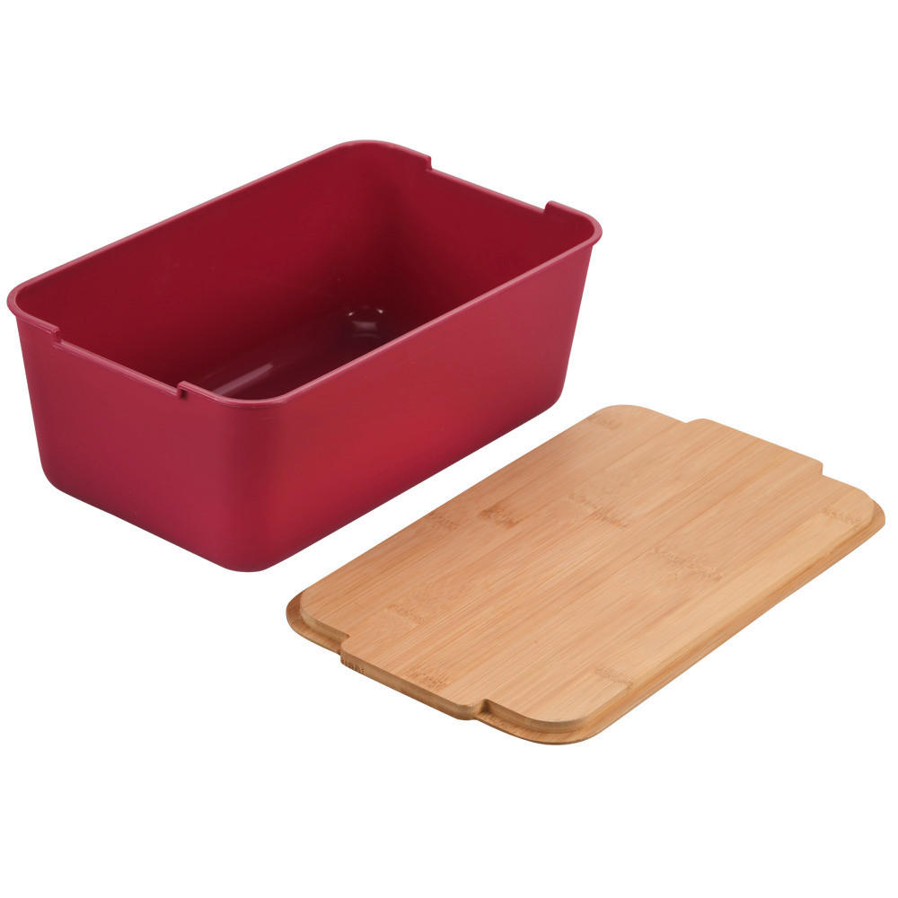 BROTBOX - Beere/Naturfarben, Basics, Naturmaterialien/Kunststoff (30.5/18.5/12cm) - Kesper