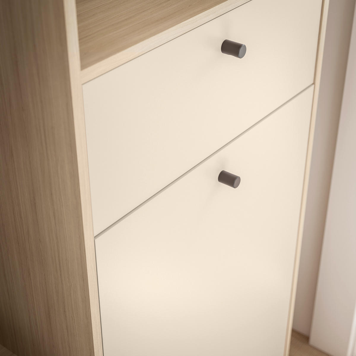 GARDEROBE 4-teilig  in 120/200/50 cm  - Kaschmir/Eichefarben, Design, Glas/Holzwerkstoff (120/200/50cm) - Xora