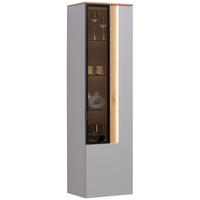 HÄNGEVITRINE  in furniert Eichefarben, Hellgrau  - Eichefarben/Anthrazit, Design, Glas/Holzwerkstoff (45,4/164,6/36cm) - Dieter Knoll