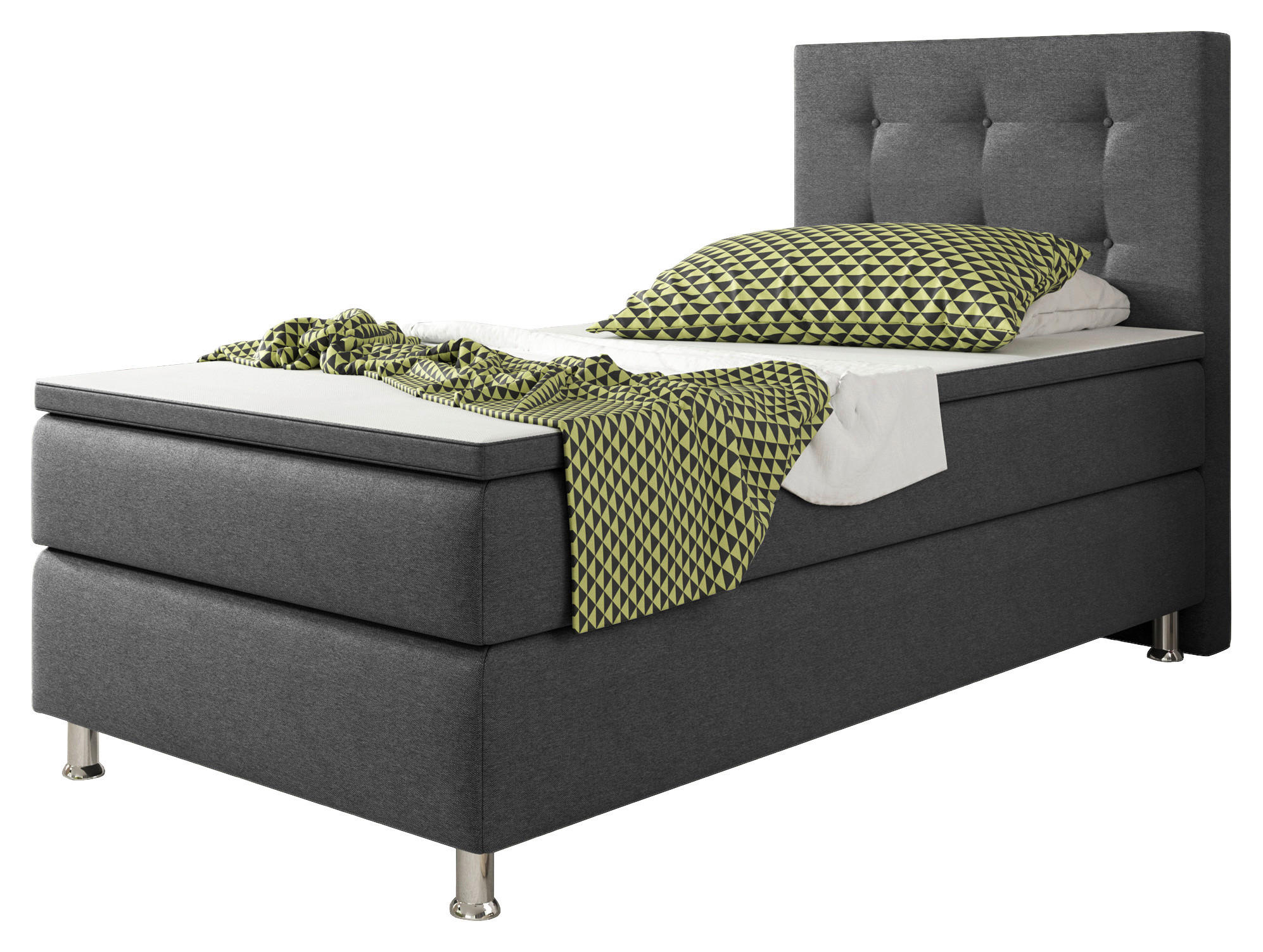 Boxspringbett mit Topper / Matratze 90x200 cm Köln