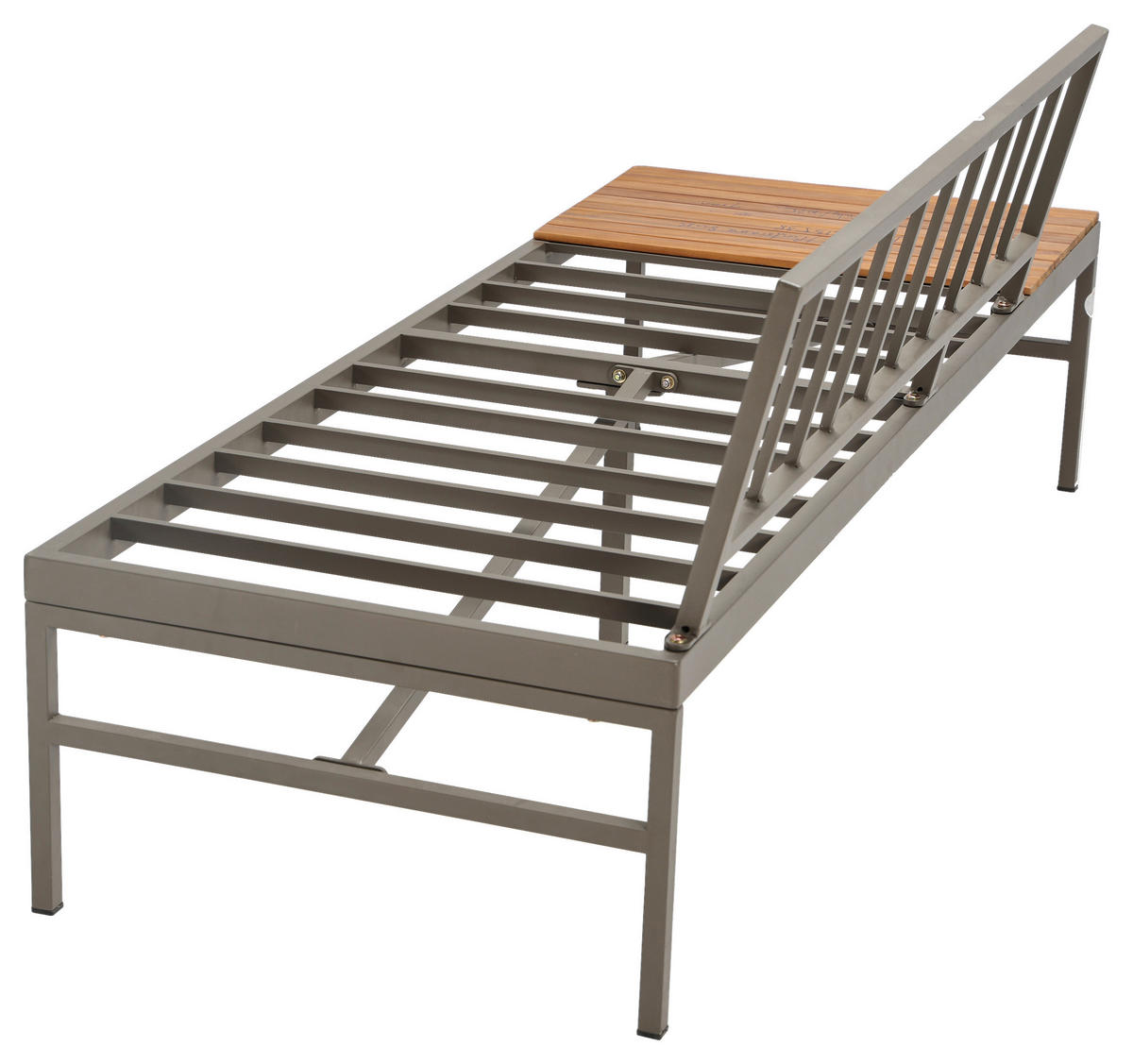 LOUNGEGARNITUR   57/35/57 cm Akazie vollmassiv Aluminium  - Beige/Beigebraun, MODERN, Holz/Textil (57/35/57cm) - Ambia Garden