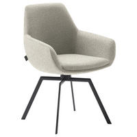 ARMLEHNSTUHL  Lederauswahl, Stoffauswahl, Gestellauswahl Struktur  - Anthrazit/Beige, Design, Textil/Metall (58/87/64cm) - Schöner Wohnen