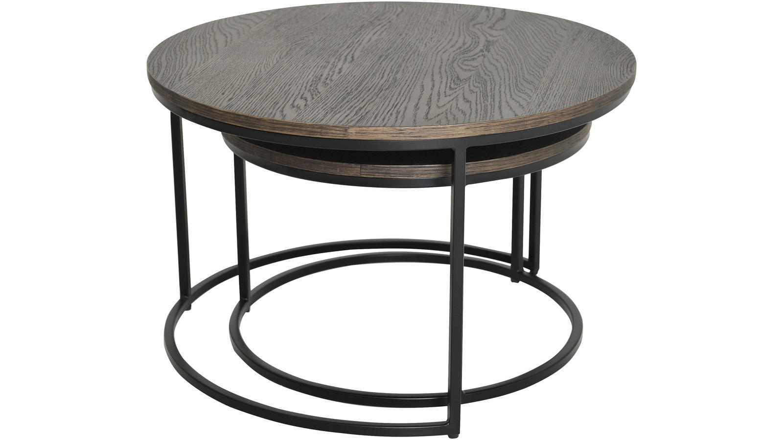 SOFFBORD SET i trä, metall 60/47/60/47/38/31 cm  - svart/mörkbrun, Design, metall/trä (60/47/60/47/38/31cm) - Best Price
