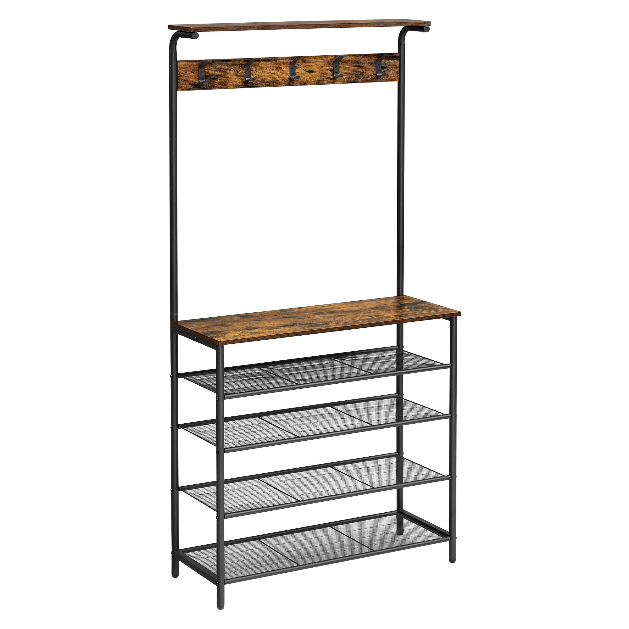 GARDEROBE  in 80/183,5/31,5 cm  - Schwarz/Braun, Trend, Holzwerkstoff/Metall (80/183,5/31,5cm) - Boxxx