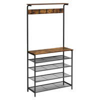 GARDEROBE  in 80/183,5/31,5 cm  - Schwarz/Braun, Trend, Holzwerkstoff/Metall (80/183,5/31,5cm) - Boxxx