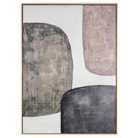 LEINWANDBILD Abstraktes Schwarz  - Schwarz, Design, Holzwerkstoff (78/100cm) - Reinders!