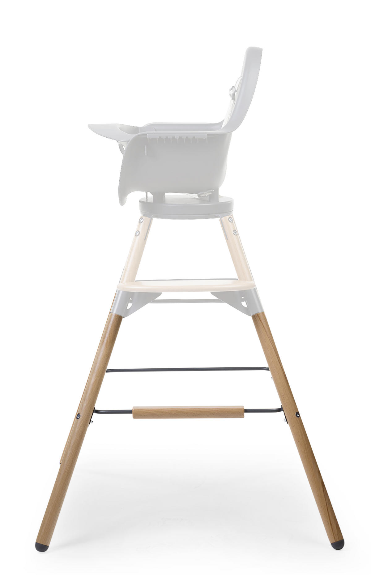 HOCHSTUHLBEINE Evolu Extra-Set Lange Beine Anthrazit, Buchefarben Natur-Anthrazit  - Anthrazit/Buchefarben, Basics, Holz/Metall (66/52/66cm) - Childhome