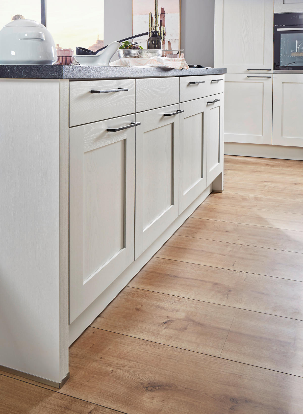 KUHINJA PO MERI - bela, Design, leseni material - Moderano