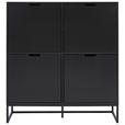 HIGHBOARD  in 120/130/40 cm  - Anthrazit/Schwarz, Design, Holzwerkstoff/Metall (120/130/40cm) - Novel