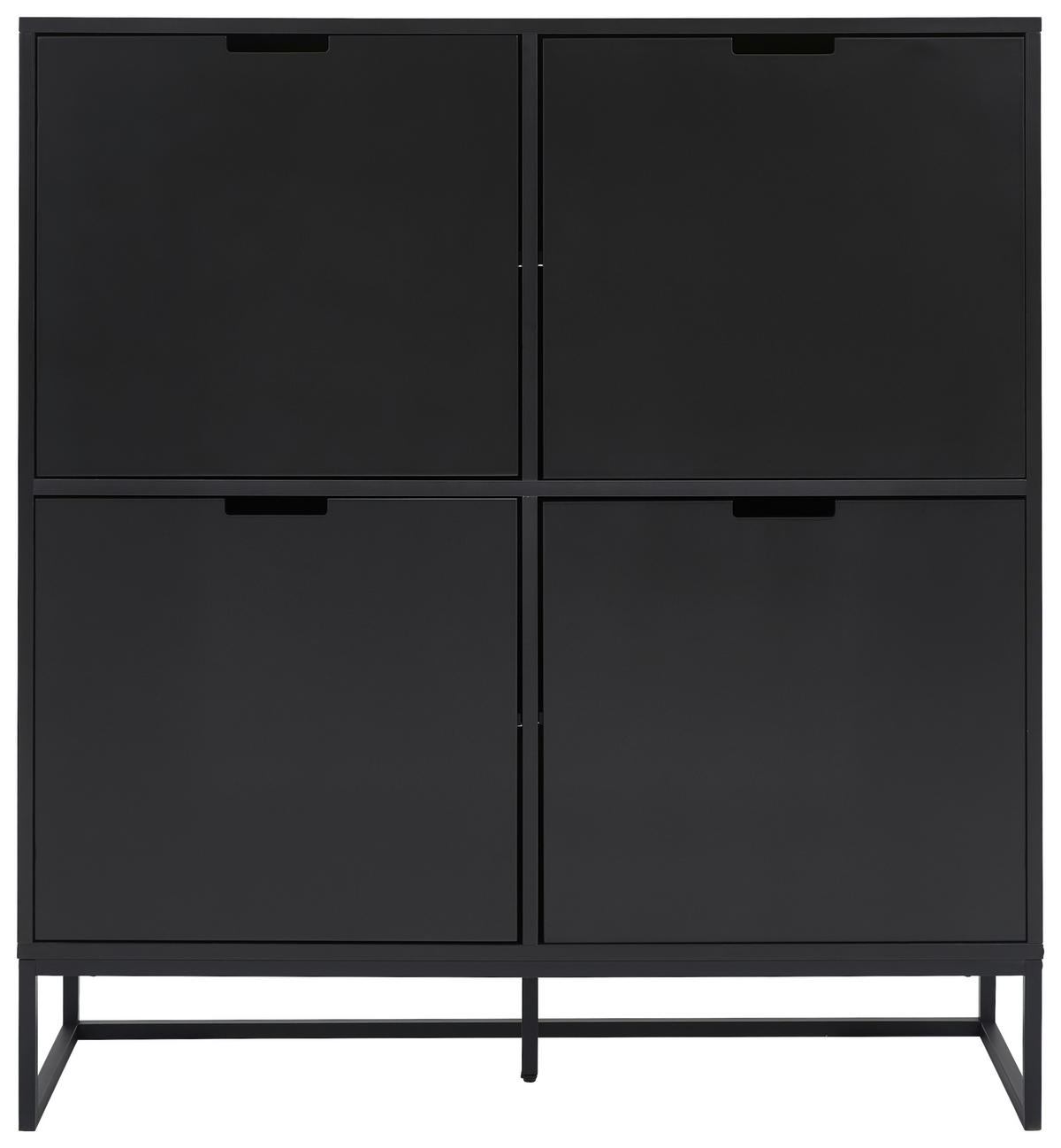 HIGHBOARD  in 120/130/40 cm  - Anthrazit/Schwarz, Design, Holzwerkstoff/Metall (120/130/40cm) - Novel