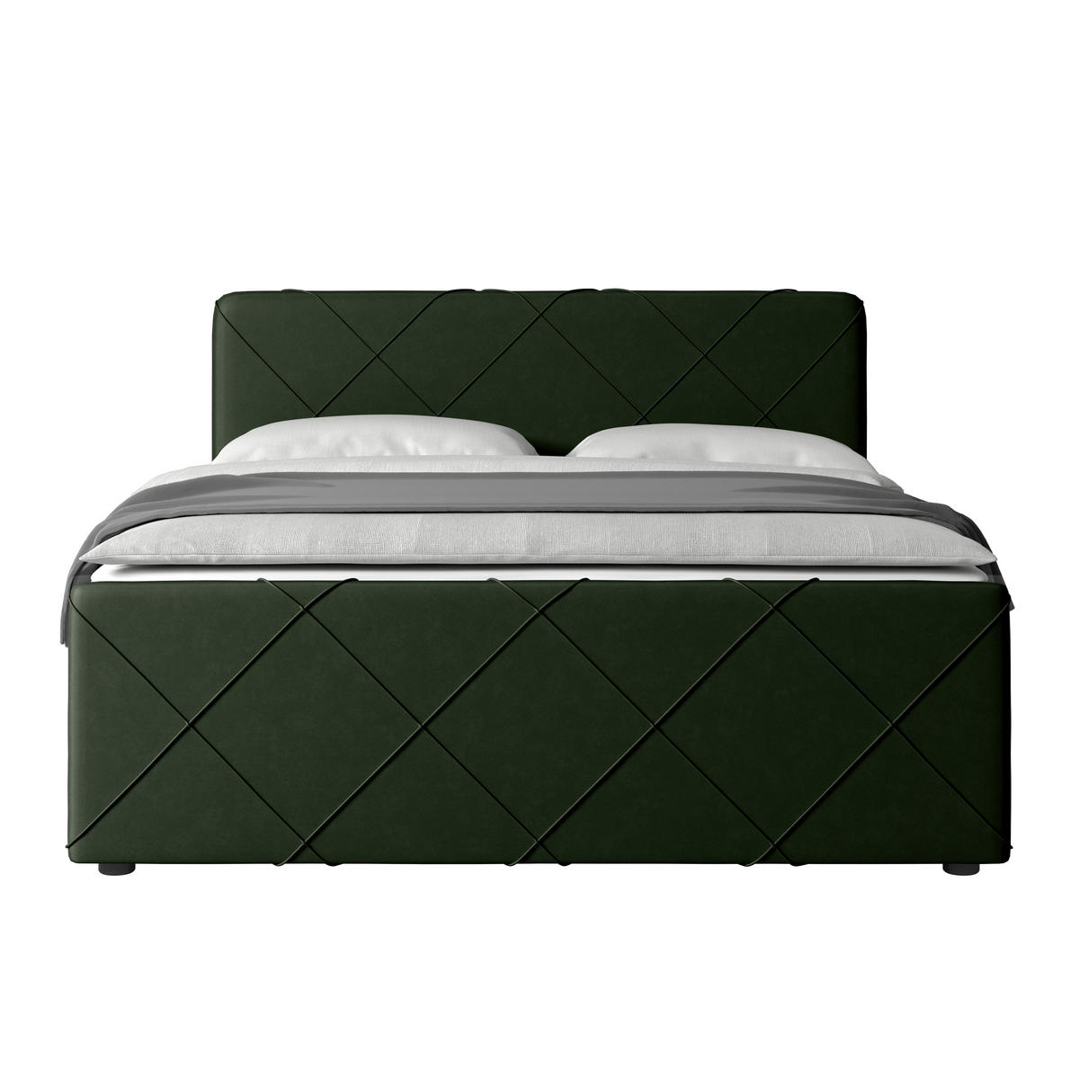 BOXSPRINGBETT 180/200 cm  in Grün  - Schwarz/Grün, Modern, Holz/Kunststoff (180/200cm) - MID.YOU