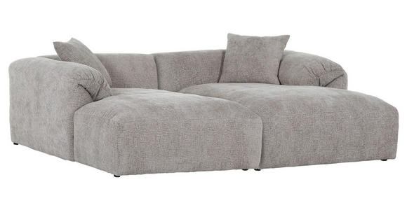 BIGSOFA Flachgewebe Braun  - Schwarz/Braun, MODERN, Kunststoff/Textil (234/66/178cm) - Carryhome