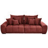 BIGSOFA in Samt Hellrot  - Hellrot/Schwarz, Konventionell, Holz/Textil (280/67/120cm) - Carryhome