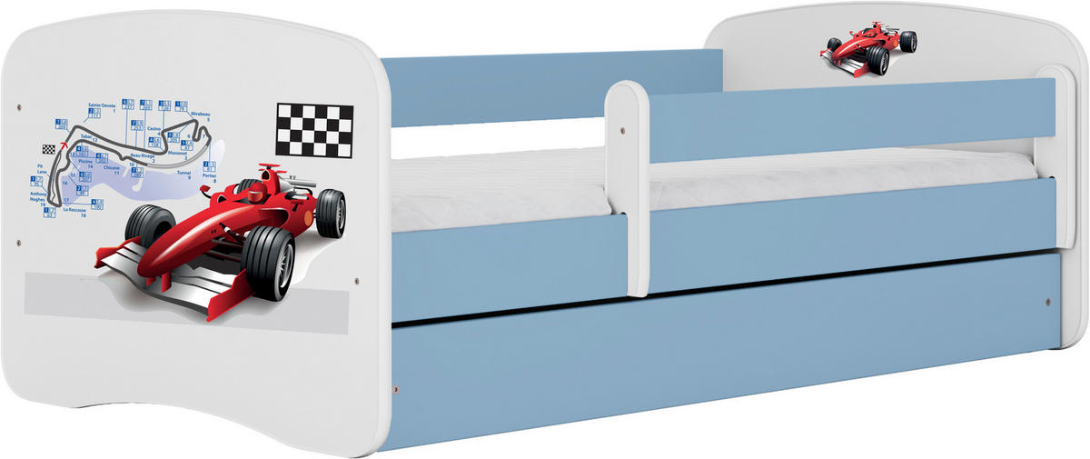 KINDER-/JUNIORBETT - Blau/Birkefarben, MODERN, Holz/Holzwerkstoff (80/160cm) - MID.YOU