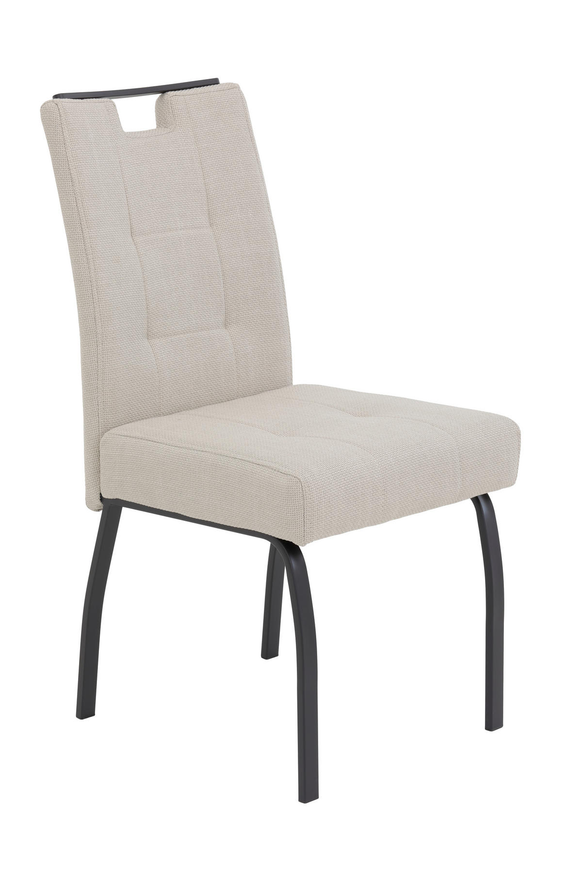 TISCHGRUPPE in Metall, Textil, Holzwerkstoff Eichefarben, Beige  - Eichefarben/Beige, MODERN, Holzwerkstoff/Textil (140 - 180/76/90cm) - MID.YOU