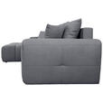 ECKSOFA  in Velours Dunkelgrau  168/298 cm  - Dunkelgrau/Schwarz, KONVENTIONELL, Kunststoff/Textil (168/298cm) - Carryhome