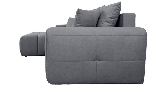 ECKSOFA  in Velours Dunkelgrau  168/298 cm  - Dunkelgrau/Schwarz, KONVENTIONELL, Kunststoff/Textil (168/298cm) - Carryhome