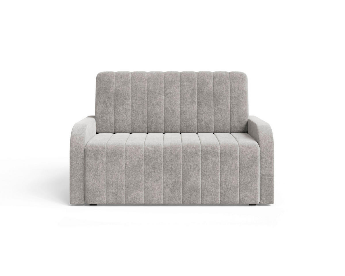 SCHLAFSOFA ALASKA 120 Grau  inkl. Schlaffunktion, Stauraum  - Schwarz/Grau, Design, Kunststoff/Textil (141/90/104cm) - MID.YOU