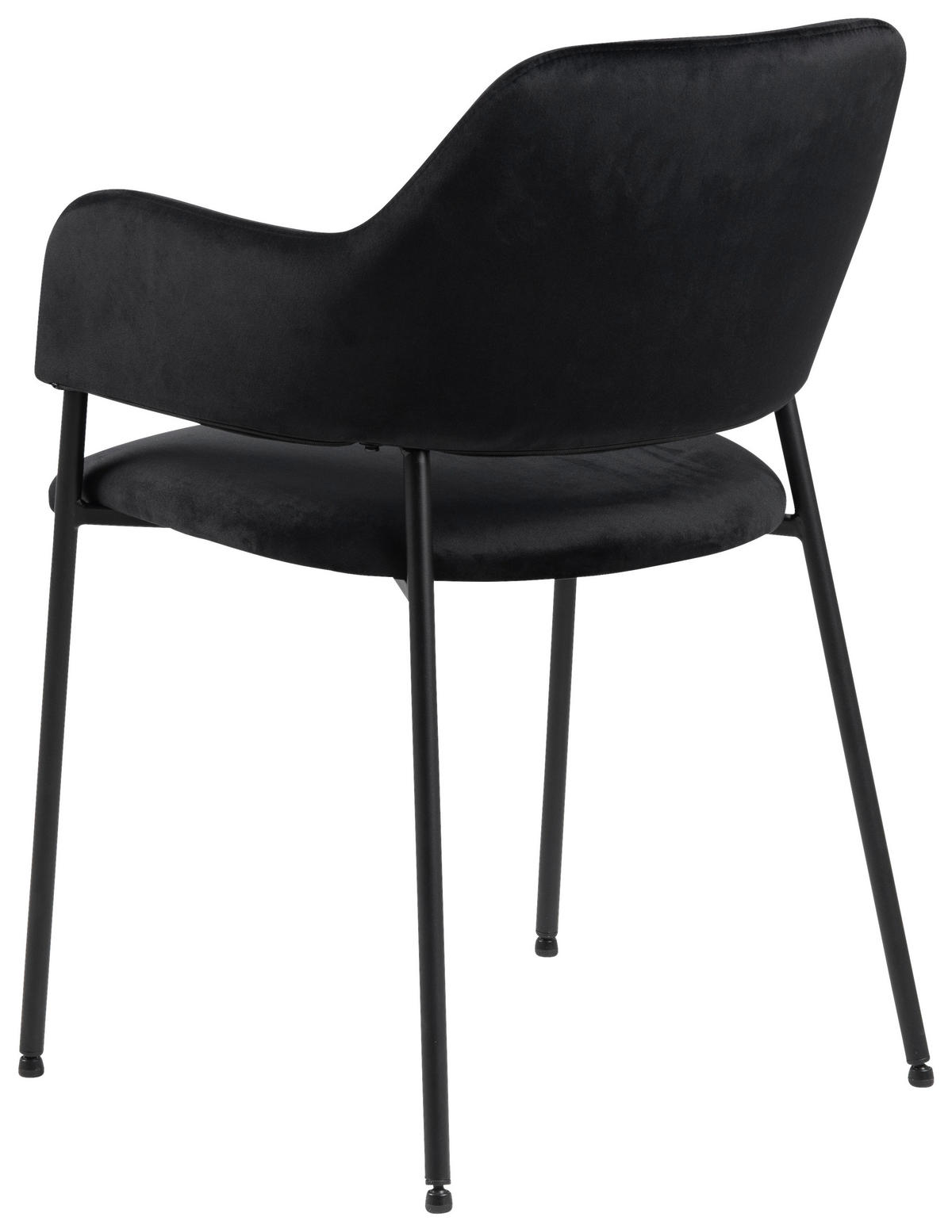 ARMLEHNSTUHL  in Stahl Samt  - Schwarz, Design, Textil/Metall (54/82/55cm) - Livetastic