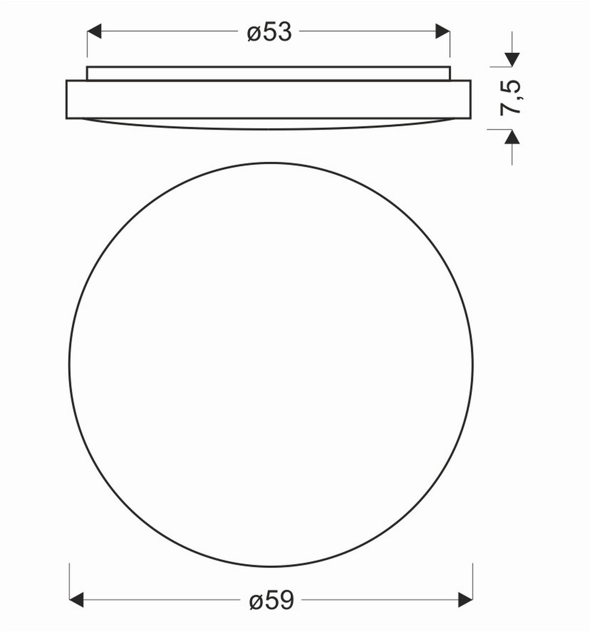 LED-TAKLAMPA tens 59/59/7.5 cm  - ekfärgad, Natur, metall/plast (59/59/7.5cm)