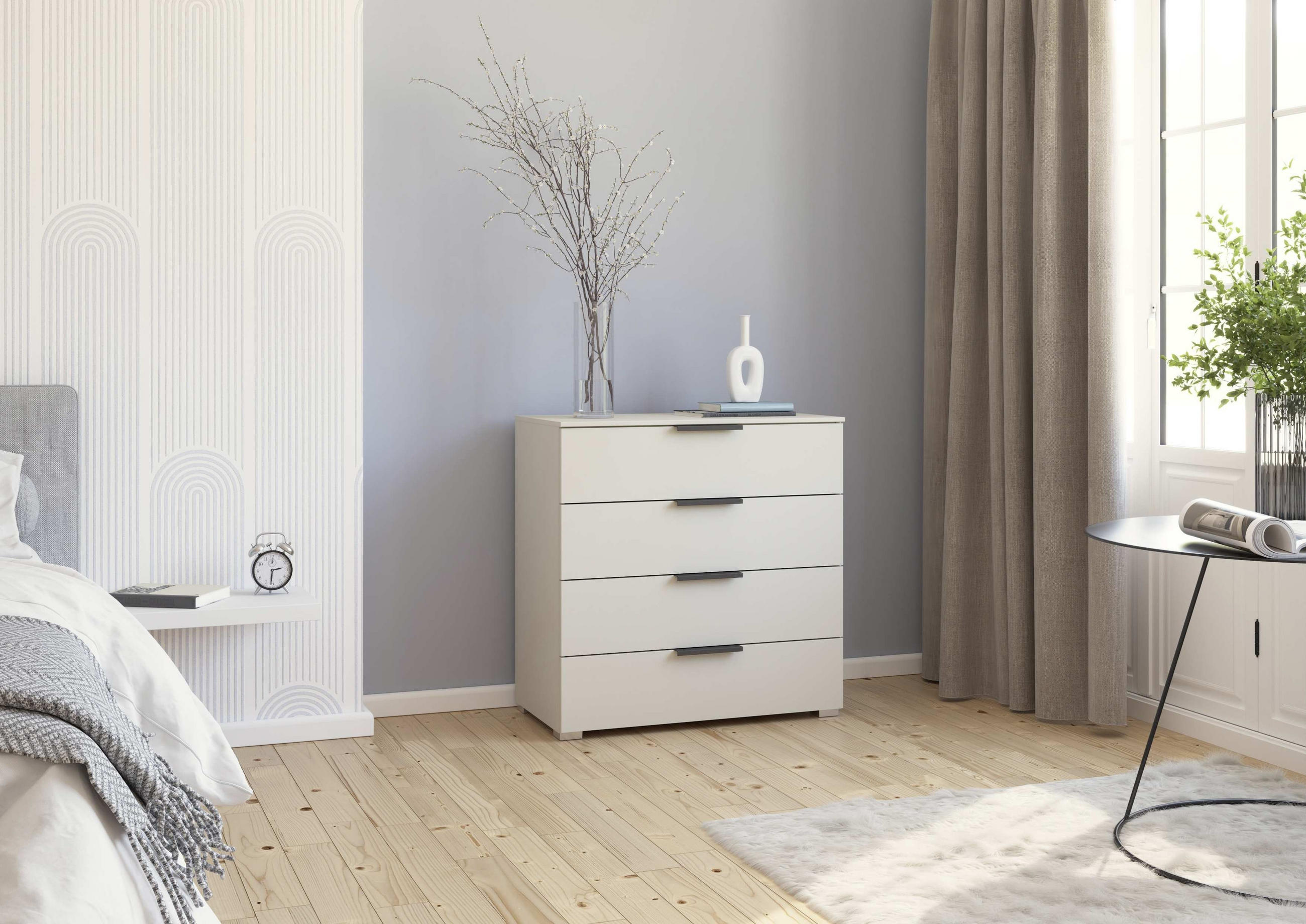 KOMMODE  in 80/81/42 cm  - Champagner/Graphitfarben, Trend, Holzwerkstoff/Metall (80/81/42cm) - Novel