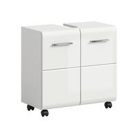 TVÄTTSTÄLLSUNDERSKÅP 60/58/30 cm  - vit/silver, Trend, trämaterial/plast (60/58/30cm) - MID.YOU