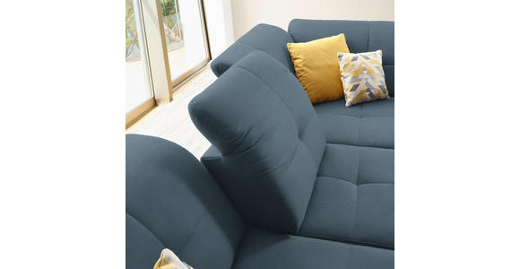 ECKSOFA in Chenille Blau 310/240 cm - Blau/Schwarz, Design, Textil/Metall (310/240cm) - Xora