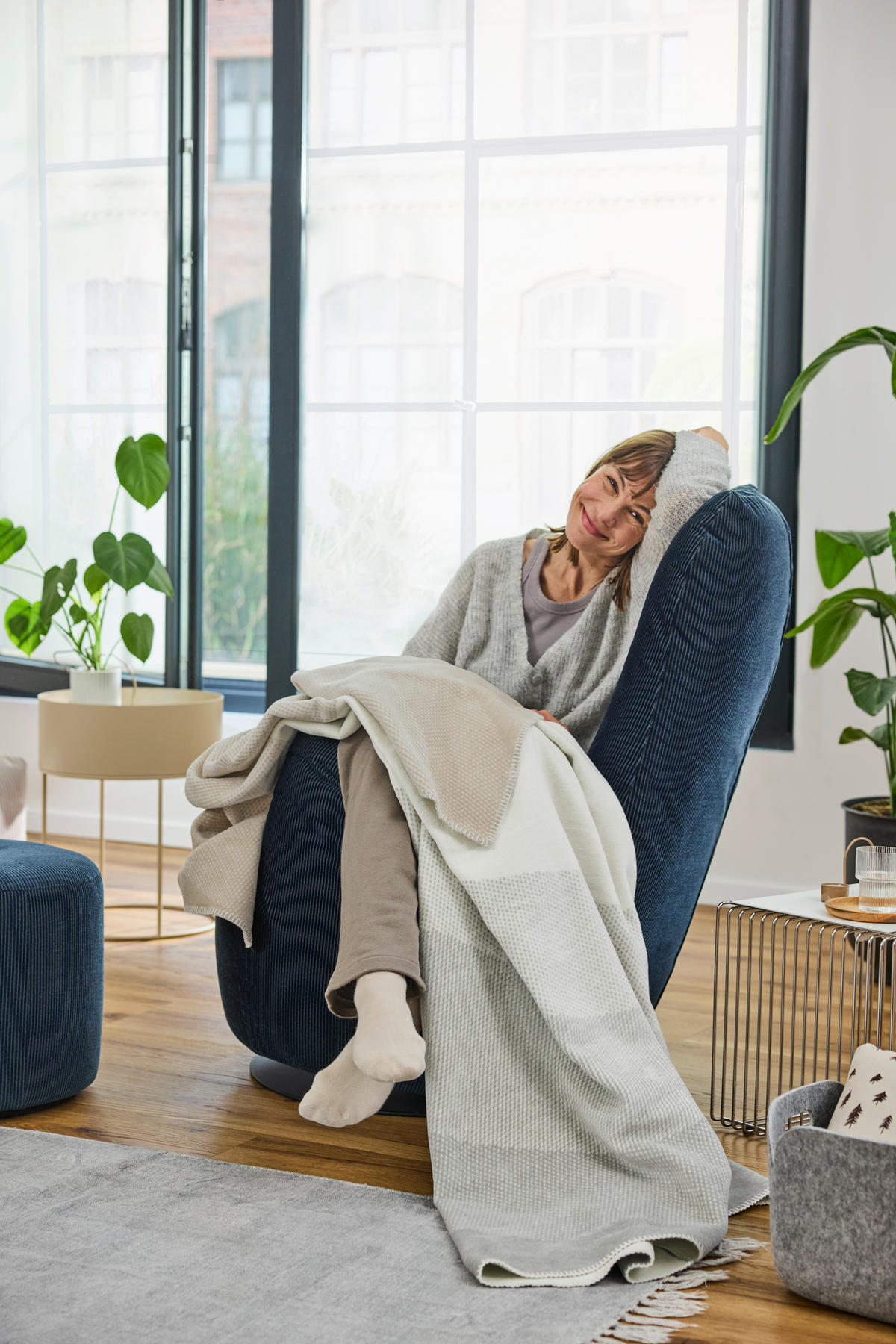 WOHNDECKE 150/200 cm  - Greige, KONVENTIONELL, Textil (150/200cm) - Novel