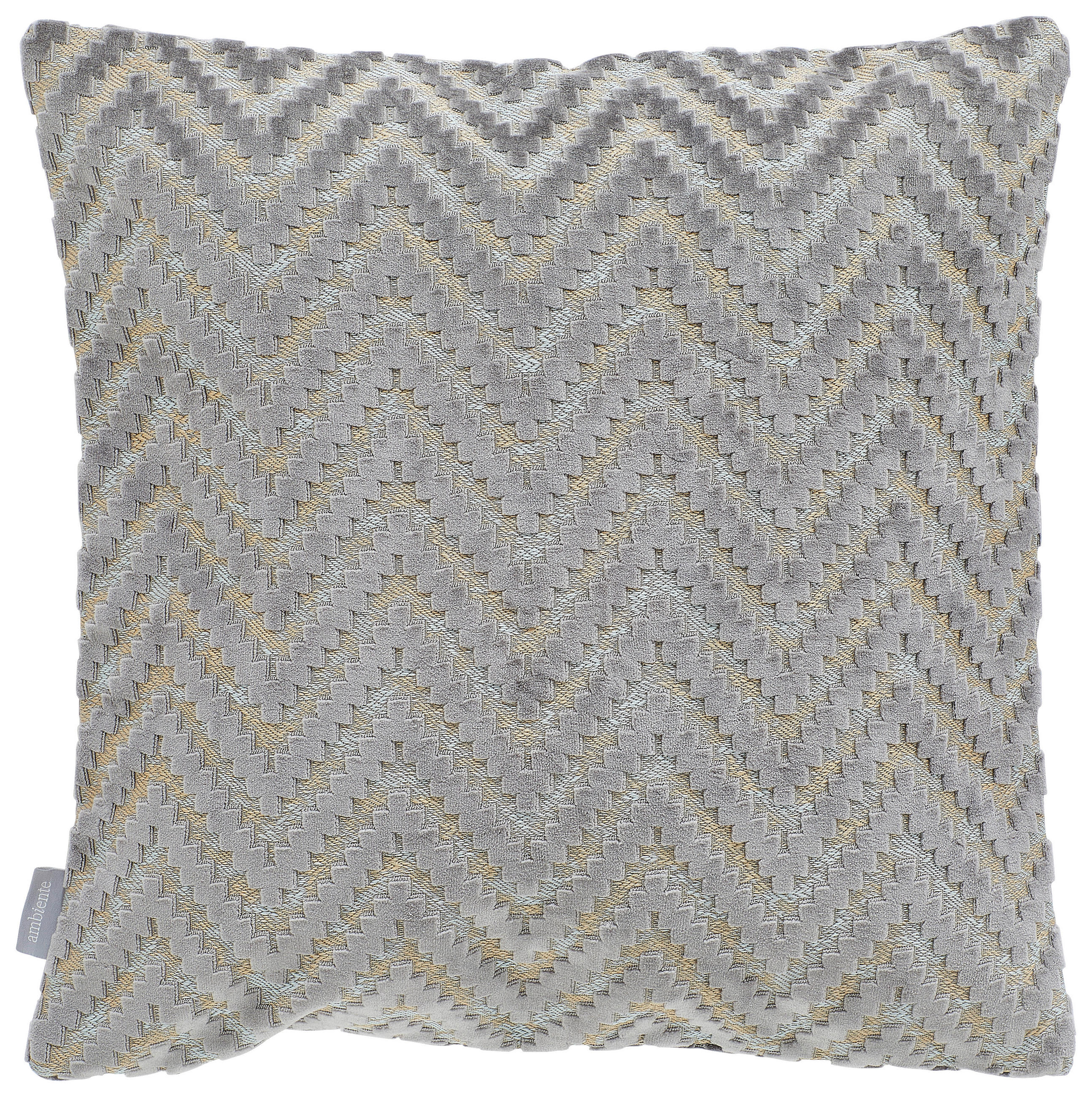 KUDDFODRAL Zig 48/48 cm  - silver, Trend, textil (48/48cm) - Ambiente