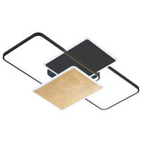 STROPNÉ LED SVIETIDLO, 55/90 cm  - biela/zlatá, Design, kov/plast (55/90cm)