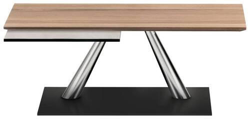 COUCHTISCH in Holz, Metall, Keramik 96-142/56/40 cm  - Eichefarben/Schwarz, Design, Glas/Holz (96-142/56/40cm) - Naos