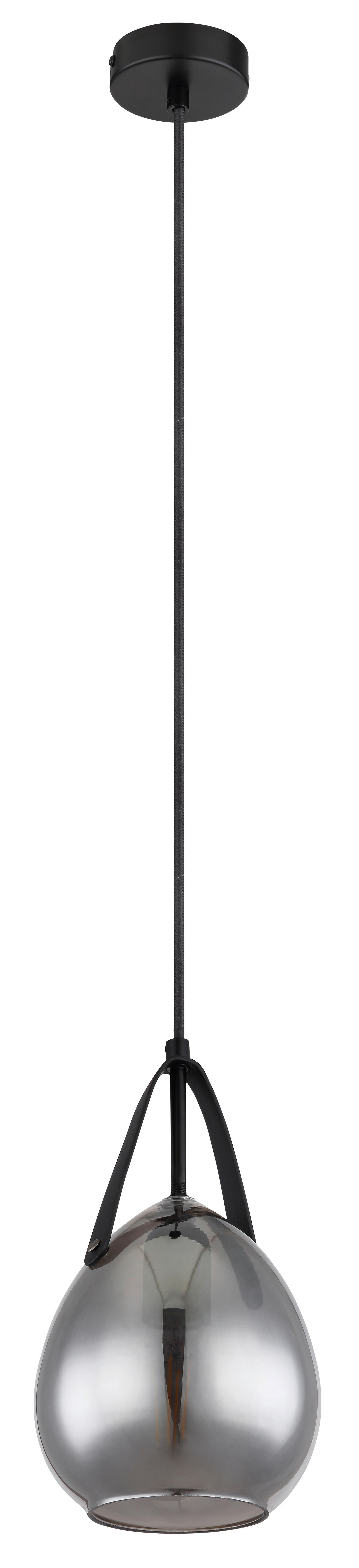 HÄNGELEUCHTE 15/120 cm   - Schwarz, Design, Glas/Metall (15/120cm) - Globo