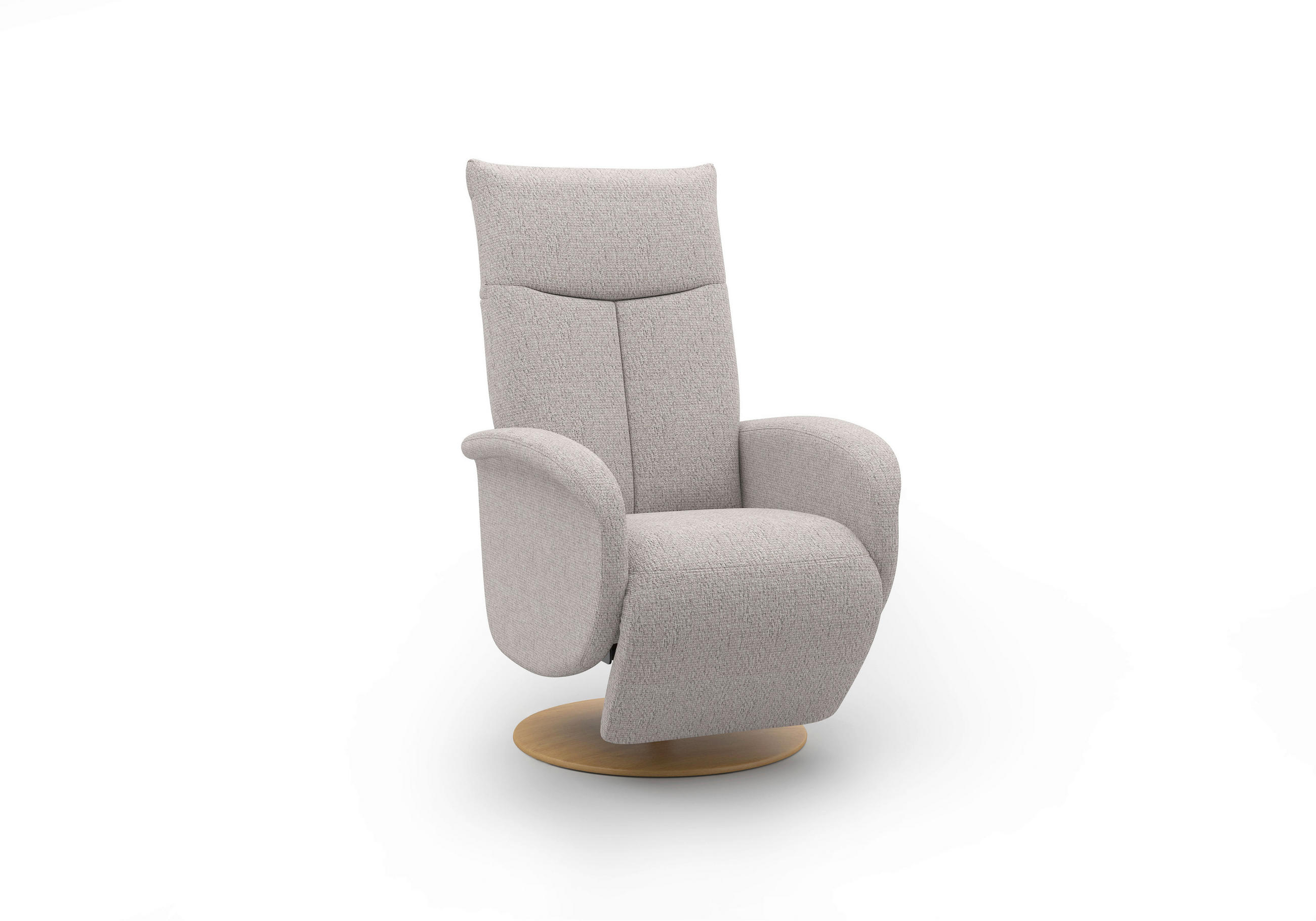 RELAXSESSEL GLENDALE E Chenille Kopfteilverstellung, Rücken echt    - Eichefarben/Silberfarben, KONVENTIONELL, Holzwerkstoff/Textil (75/112/82cm) - Sit & More