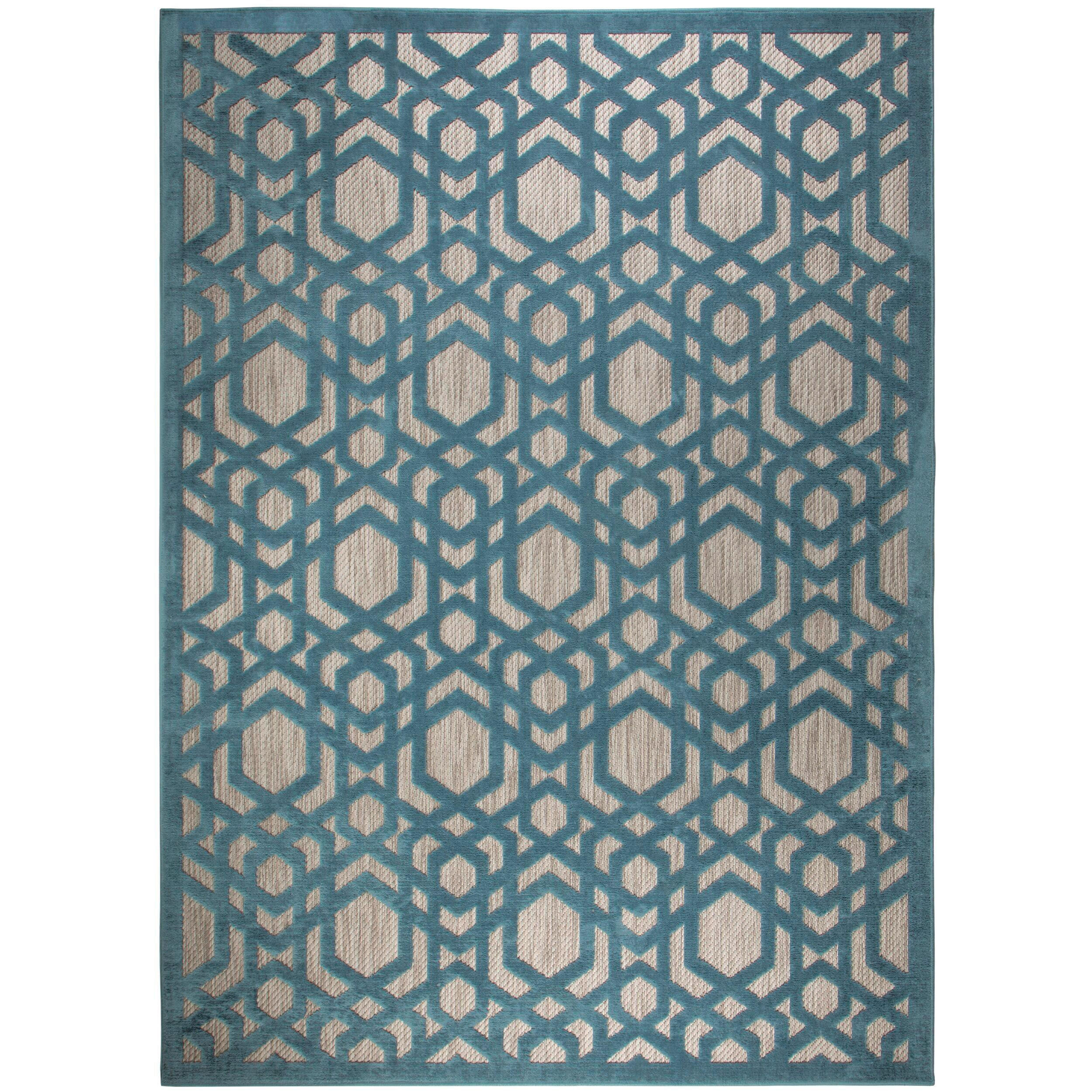 VENKOVNÍ KOBEREC, 120/170 cm, modrá - modrá, Basics, textil (120/170cm)