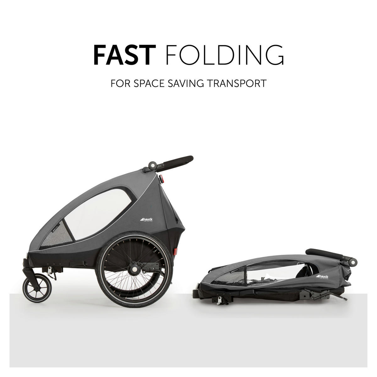 BIKE TRAILER UND BUGGY   DRYK DUO  - Grau, Basics, Kunststoff/Metall (79 /99 /118 cm) - Hauck