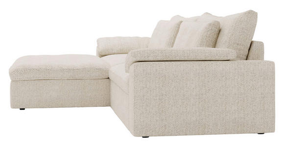 ECKSOFA  in Webstoff Beige  198/306 cm  - Beige/Schwarz, MODERN, Kunststoff/Textil (198/306cm) - Carryhome