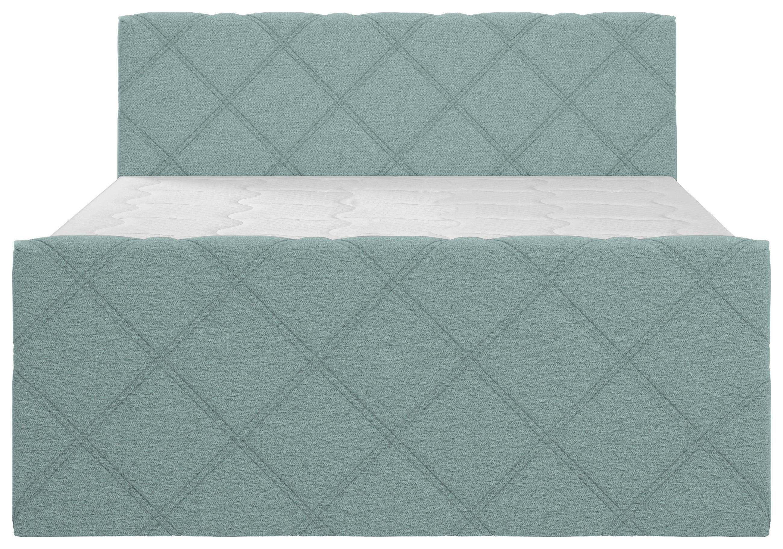 POSTEL BOXSPRING, 180/200 cm, mátově šedá - mátově šedá, Konvenční, textil (180/200cm) - Esposa