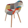 ARMLEHNSTUHL-SET 2 Stück  in Eisen  - Buchefarben/Multicolor, Design, Holz/Kunststoff (62/80/61cm) - Kayoom