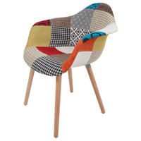 ARMLEHNSTUHL-SET 2 Stück  in Eisen  - Buchefarben/Multicolor, Design, Holz/Kunststoff (62/80/61cm) - Kayoom