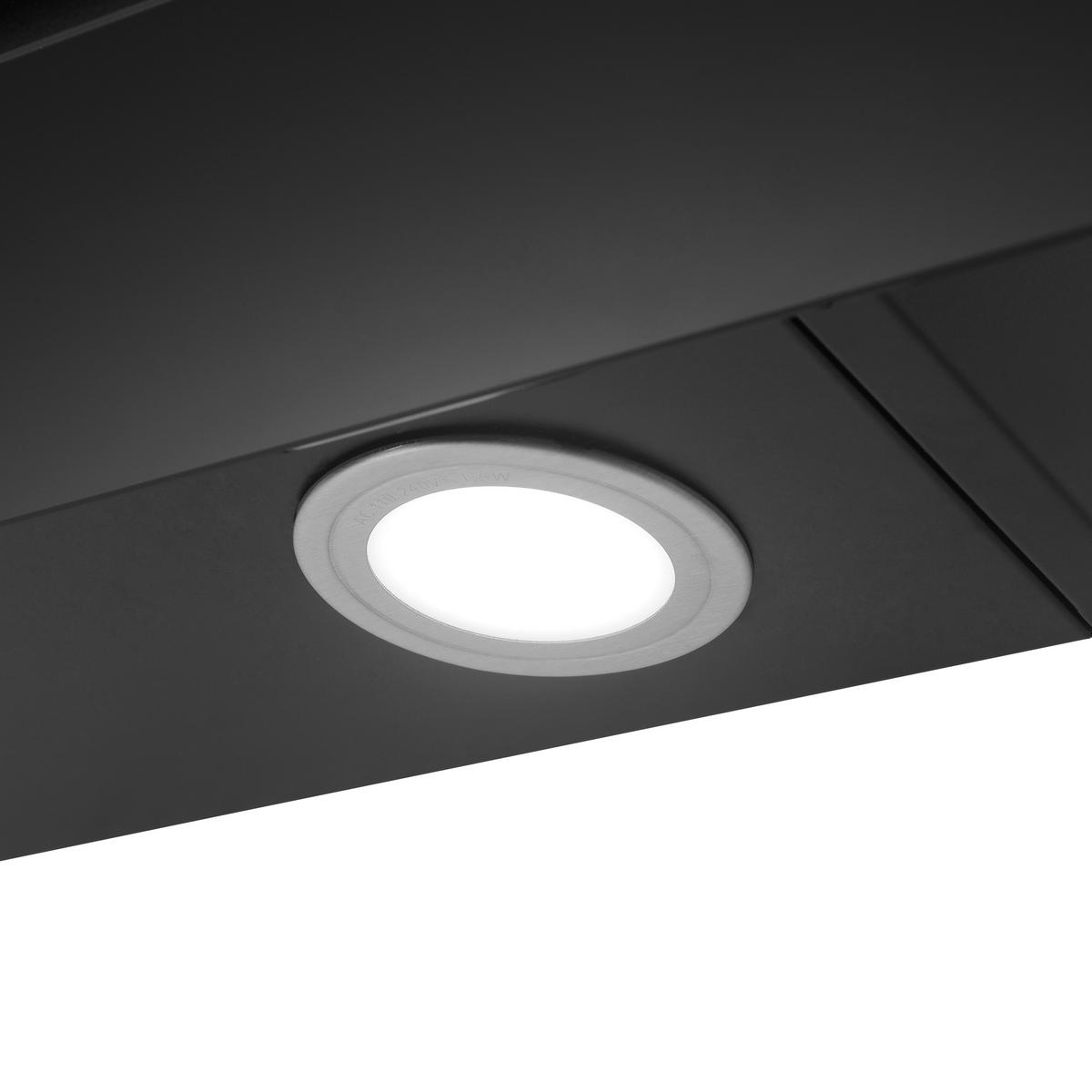 FLÄKTKÅPA CH21060SBZ  - svart, Trend, metall/glas (59,8/72,7-110,7/30,5cm) - Respekta