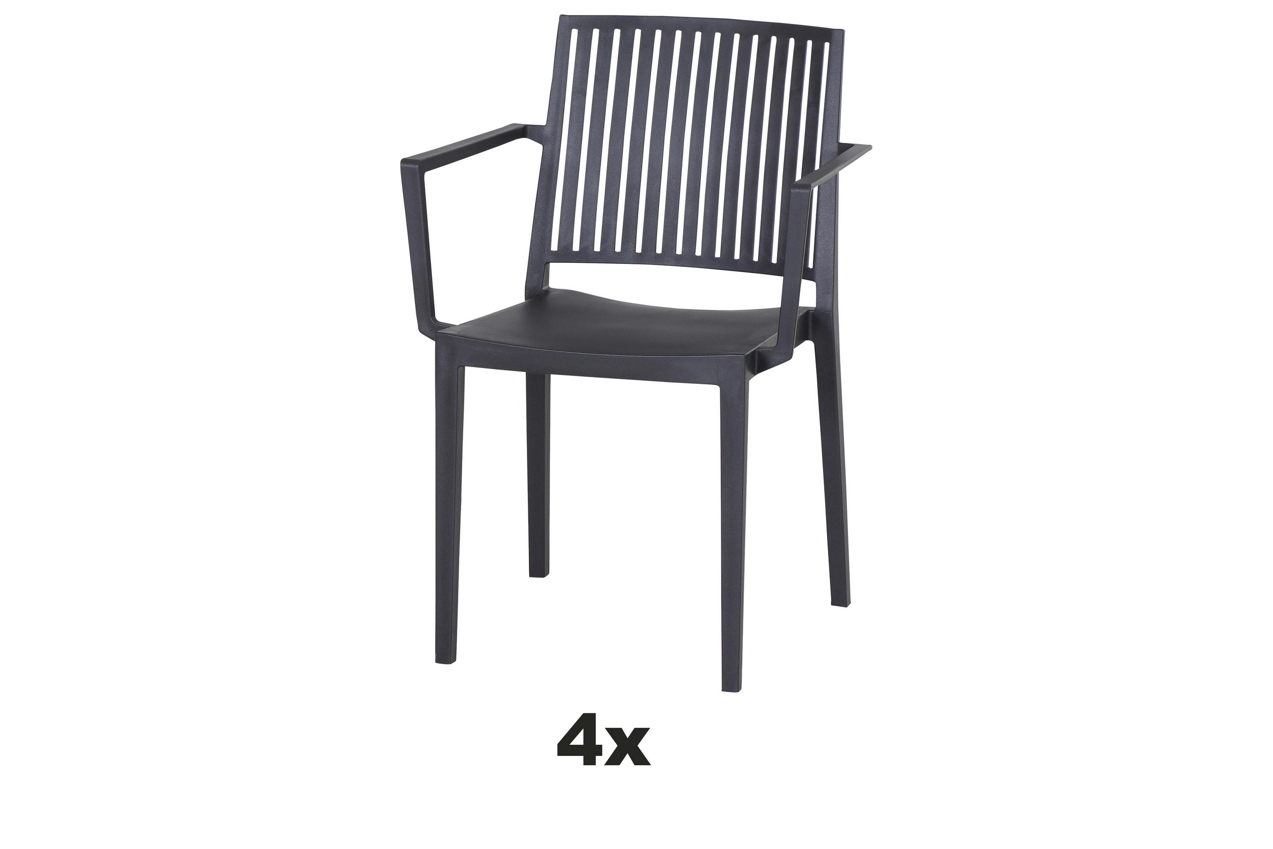 Siena Garden Stapelstuhl Anthrazit 57x80x56 cm