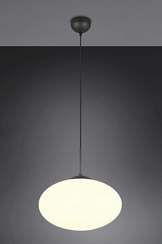 HÄNGELEUCHTE 40/150 cm    - Weiss/Schwarz, Basics, Glas/Metall (40/150cm) - Trio Leuchten