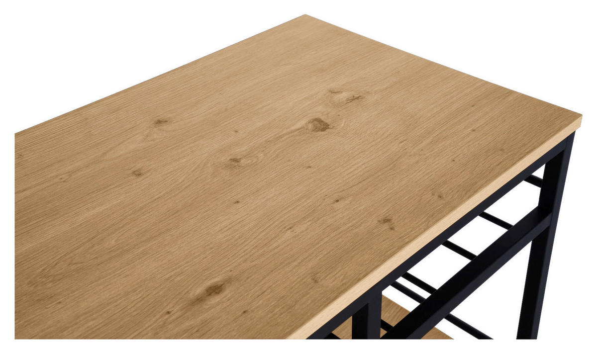 SERVIERWAGEN Naturfarben, Schwarz  - Schwarz/Naturfarben, Trend, Holzwerkstoff/Kunststoff (86/40/86cm) - Xora