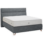 BOXSPRINGBETT 180/200 cm  in Dunkelgrau  - Dunkelgrau/Kupferfarben, KONVENTIONELL, Textil/Metall (180/200cm) - Ambiente