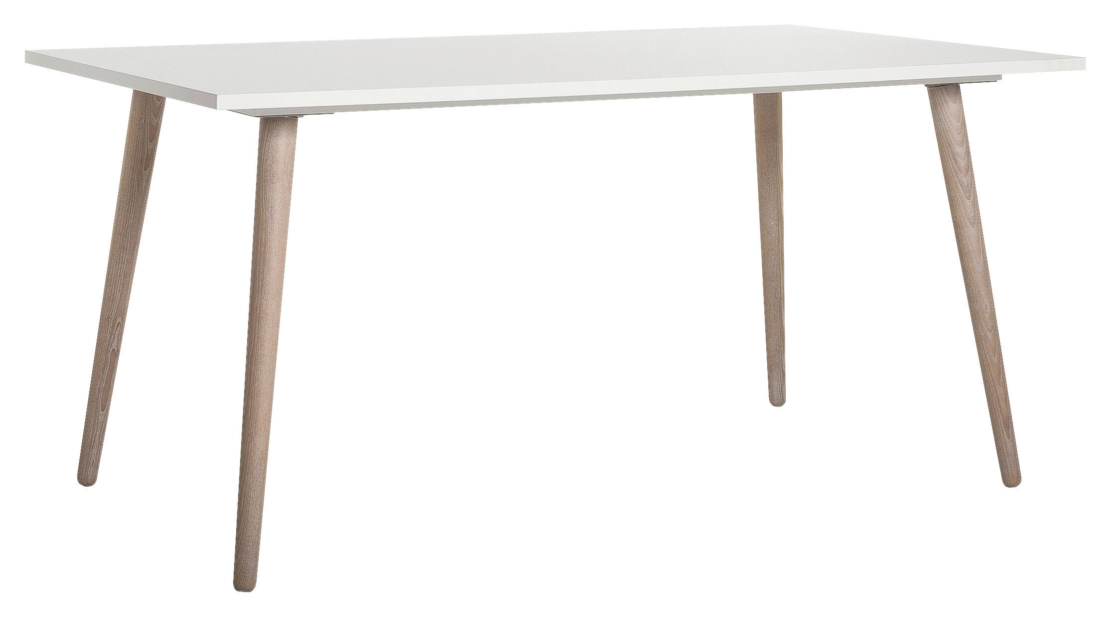 ESSTISCH rechteckig Weiß, Eichefarben - Eichefarben/Weiß, MODERN, Holzwerkstoff (160/90/75cm) - MID.YOU