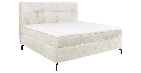 BOXSPRINGBETT 180/200 cm  in Greige  - Greige/Schwarz, Design, Textil/Metall (180/200cm) - Esposa