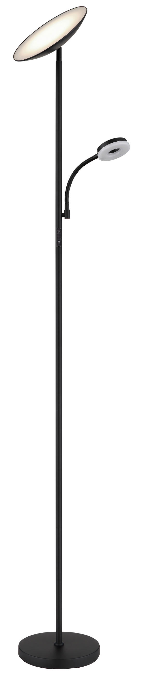 LED LAMPA OSVĚTLUJÍCÍ STROP, 25/25/179 cm  - bílá/černá, Design, kov/plast (25/25/179cm) - Globo