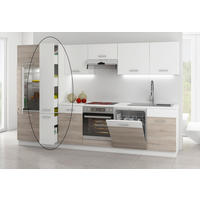 Coloană Extractibilă 30/200/55 cm   - alb/culoare aluminiu, Design, plastic/material pe bază de lemn (30/200/55cm) - P & B